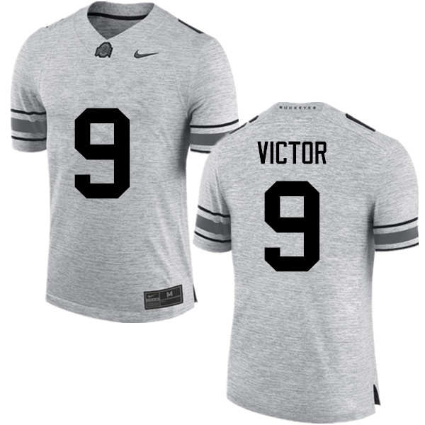 Men Ohio State Buckeyes #9 Binjimen Victor College Football Jerseys Game-Gray